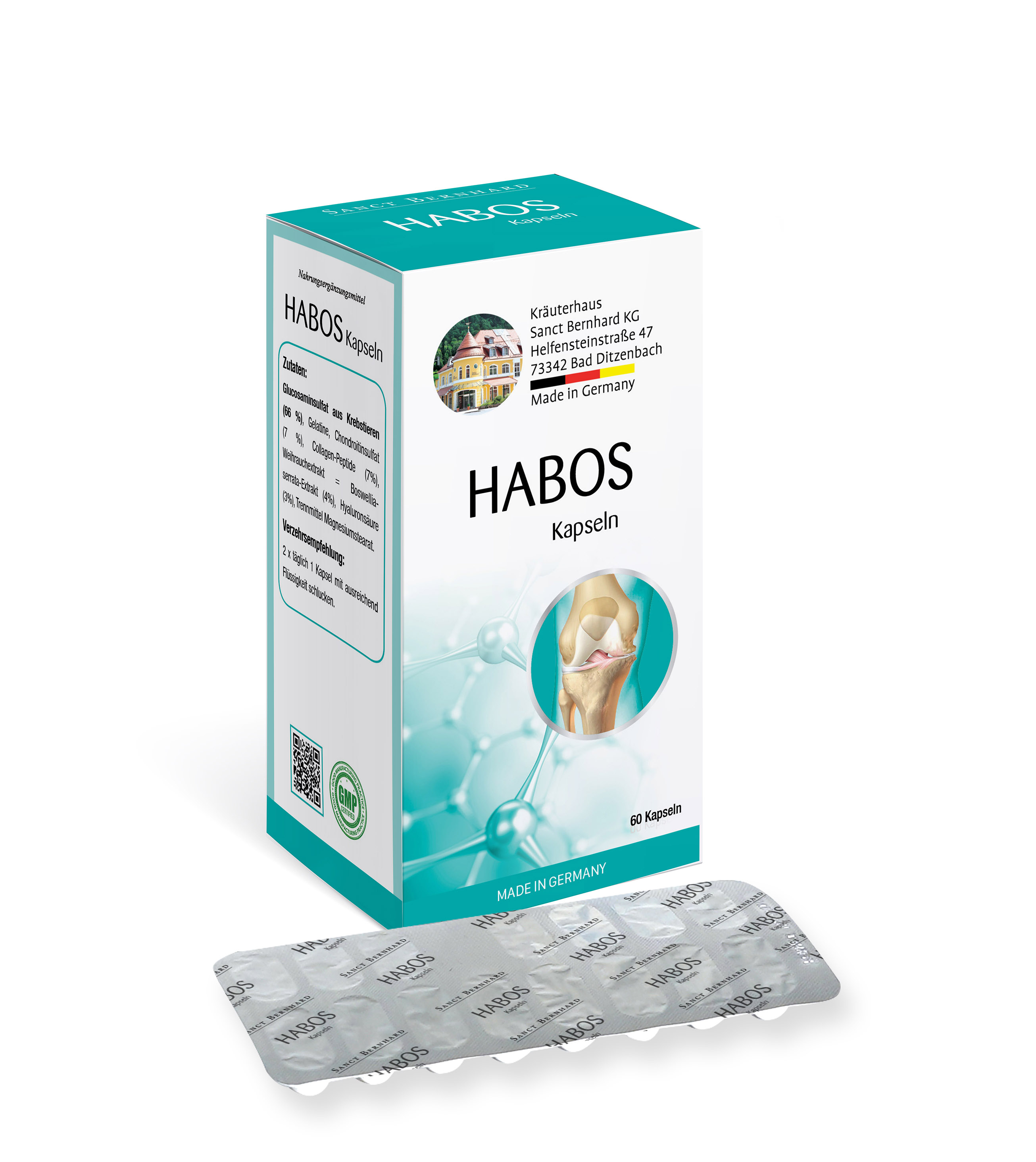 HABOS HỘP VỈ- TĂNG CƯỜNG SỨC MẠNH XƯƠNG KHỚP 60 viên